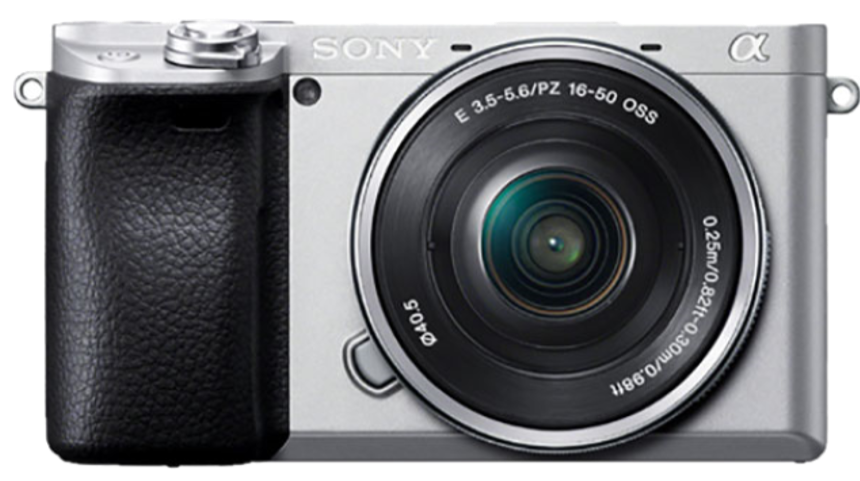 A6400 E-mount Camera with APS-C Sensor (Body with SELP1650 Lens) + ECM-XYST1M + GP-VPT1 + VCL-55LH Bundle